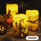 📢📢50% OFF !! ⏰ 3Pcs Halloween Battery Operated Flameless LED Candles – Realistic Flicker, Safe & Spooky Decor 🕯️