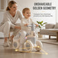 📢📢50% OFF !! ⏰Baby Balance Bike with Music & Lights – 4-Wheel Stability, LED Fun – Perfect First Bike for Toddlers! ✨