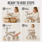 📢📢50% OFF !! ⏰Baby Balance Bike with Music & Lights – 4-Wheel Stability, LED Fun – Perfect First Bike for Toddlers! ✨