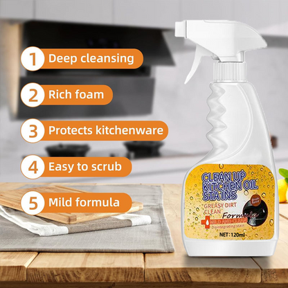 📢📢50% OFF !! ⏰Heavy-Duty Kitchen Degreasing Spray – fast-acting formula loosens stubborn grease, leaves no heavy film