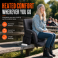 📢📢50% OFF !! ⏰ Heated Stadium Seat: Portable Foldable Chair with Backpack Straps, USB Heating, 5 Angles, Waterproof for Outdoor Events