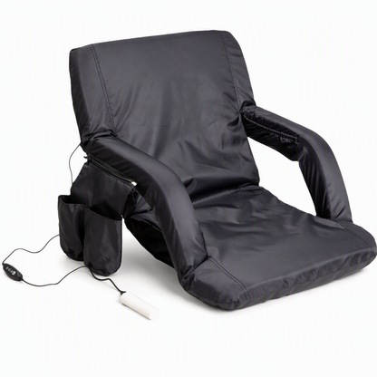 📢📢50% OFF !! ⏰ Heated Stadium Seat: Portable Foldable Chair with Backpack Straps, USB Heating, 5 Angles, Waterproof for Outdoor Events