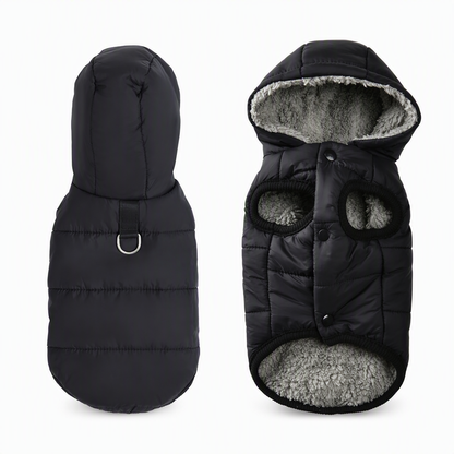 🐾 LIMITED-TIME 50% OFF! ✨ Hooded Dog Coat – Fleece-lined, Windproof 🧥