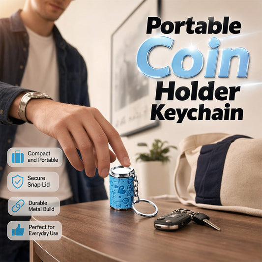 📢📢50% OFF !! ⏰Portable Coin Holder Keychain Storage