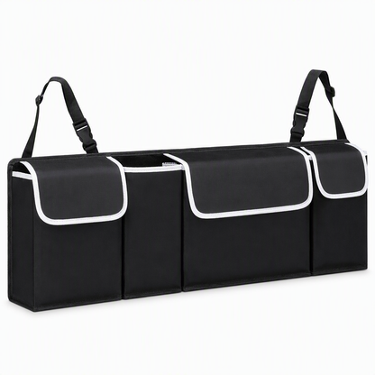 ✨50% OFF NOW🚗 🧳 Oxford Cloth Car Trunk Organizer – Backseat Hanging Storage Bag, 90x12x25cm & Durable – For SUV, MPV & Wagon 🧹
