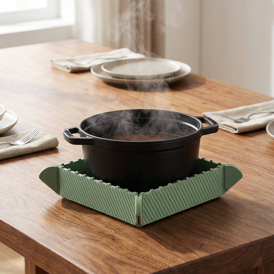 📢📢 50% OFF! Magnetic Silicone Trivet – Heat-Resistant Mat & Foldable Tray for Everyday Kitchen Use 🍳✨