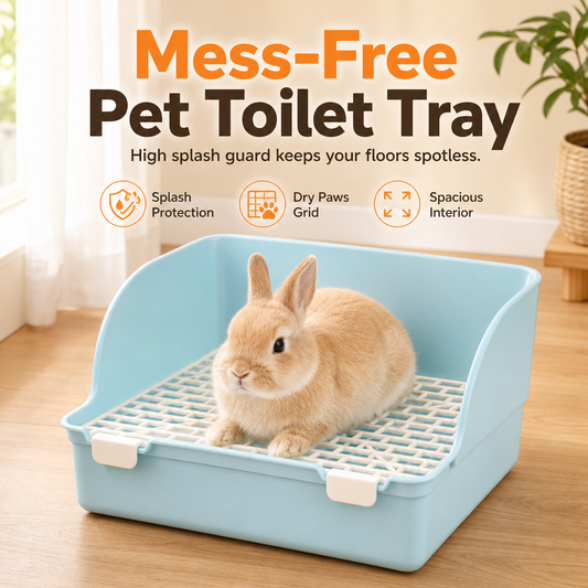 📢📢50% OFF !! ⏰Extra Large Rabbit Litter Box Toilet and Small Animal Litter Tray for Guinea Pigs Chinchillas and Dwarf Rabbits