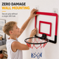 📢📢50% OFF !! ⏰No Drill Wall Mounted Folding Basketball Hoop Toy Set for Kids Indoor and Outdoor Play