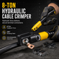 YQK-70 Manual Hydraulic Crimping Tool Set Electrician Cable Wire Crimper Pliers with Cutter for Copper and Aluminum Terminal Lugs in Storage Case