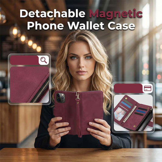 📢📢50% OFF !! ⏰2-in-1 Magnetic PU Leather Wallet Case📱🛡️