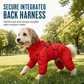 📢📢50% OFF !! ⏰Lightweight Water Resistant Four Legged Dog Raincoat Reflective Outdoor with Leash Attachment for Small and Large Dogs