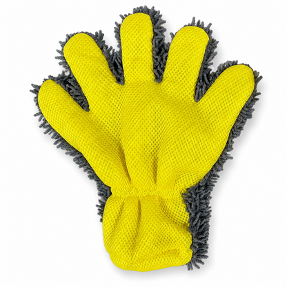 📢📢50% OFF !! ⏰Thickened Plush Five Finger Car Wash Glove with Sandwich Mesh for Vehicle Detailing and Household Cleaning