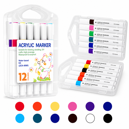 ✨🎨Acrylic Marker Pen Set with Storage Case for Drawing