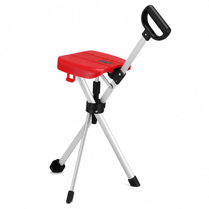 🎉Portable Folding Cane Chair with Seat Non Slip Walking Stick Stool for Seniors Outdoor Hiking