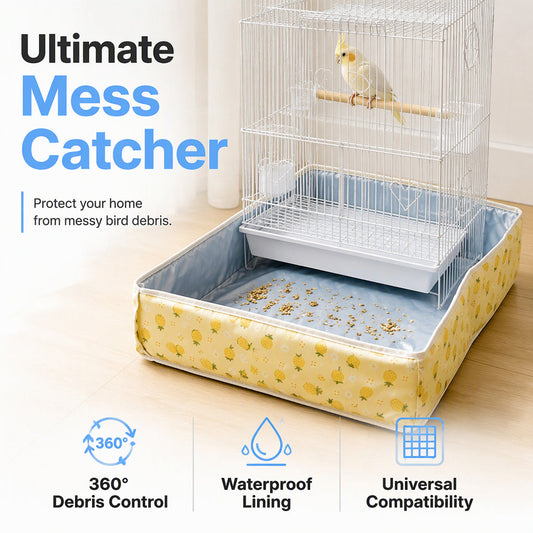 📢📢50% OFF !! ⏰Waterproof Bird Cage Bottom Splash Guard and Seed Catcher 60x60cm Dustproof Cove