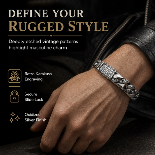 📢📢 50% OFF✨Punk Arabesque Sleek Chain Korean Fashion Couples Jewelry Gift for Boyfriend