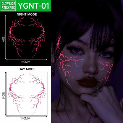 📢📢Buy 1 Get Free 1 ⏰Halloween Luminous Face Tattoo Stickers