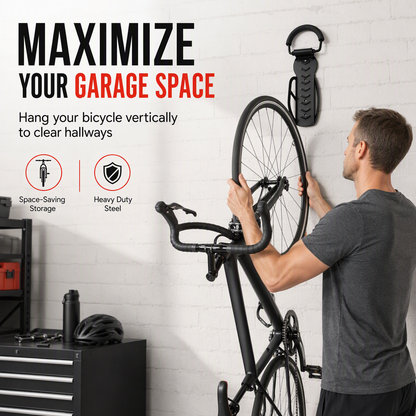 🔥50% OFF ✨Adjustable Wall Mounted Bike Hanger Indoor Bicycle Storage Rack Hook for Mountain Bikes