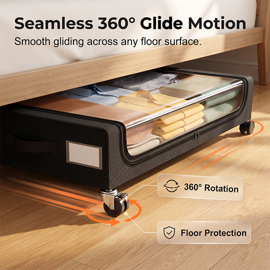 📢📢50% OFF !! ⏰Large-Capacity Underbed Storage Cart