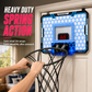 📢📢 50% OFF🏀Kids Indoor Basketball Hoop with LED Lights & Electronic Scoring – Hanging Foldable Basketball Goal with 16cm Ball