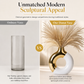 ✨ Sculptural Ceramic Donut Vase – Hollow Design & Metallic Accents for Elegant Tabletop Decor 🎁⭐