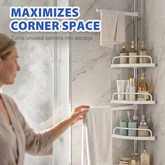 📢📢50% OFF !! ⏰Adjustable Telescopic Corner Shower Caddy