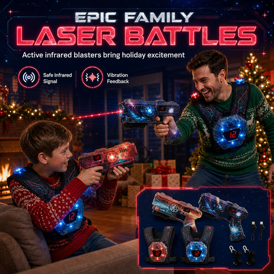 📢📢50% OFF !! ⏰Kids Laser Tag Gun Toy Set with Sensor and Projection Features for Boys Interstellar Space Battle Games