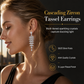📢📢 50% OFF💎Women's S925 Sterling Silver Post Zircon Fan-Shaped Tassel Earrings – Elegant Micro-Pavé Jewelry