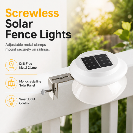 📢📢50% OFF !! ⏰Solar Wall Lights Outdoor LED Fence Decorative Lights for Garden Yard and Courtyard