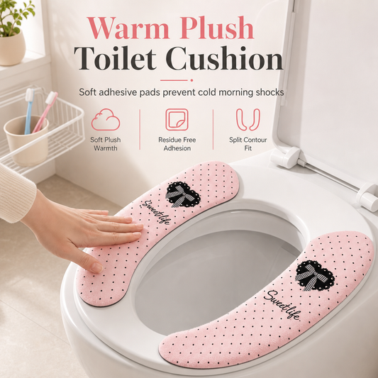📢📢 50% OFF❄️Electrostatic Toilet Seat Cushions – Traceless Stick-On Pads, 1 Pair