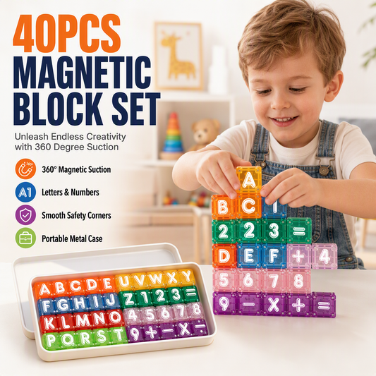 📢📢 50% OFF🧩Magnetic Alphabet & Number Cubes for Kids – Educational Learning Toy