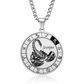 🌙 Zodiac Pendant Necklace – Polished Stainless Steel & Engraved Symbols for a Bold Personal Touch ✨🎁