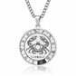 🌙 Zodiac Pendant Necklace – Polished Stainless Steel & Engraved Symbols for a Bold Personal Touch ✨🎁