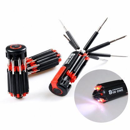 📢📢 50% OFF🔧 Folding Multi-Bit Screwdriver with LED