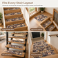 🏠 Cobblestone Diatomite Stair Treads – Washable, Slip-Resistant & Cushioned for Quieter Steps 👣🐾