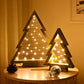 📢📢 50% OFF🎄2-Pack Wooden Christmas Trees with LED Lights – Rustic Holiday Table Decor