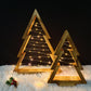 📢📢 50% OFF🎄2-Pack Wooden Christmas Trees with LED Lights – Rustic Holiday Table Decor