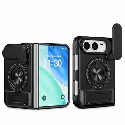 📢📢 50% OFF📱Magnetic Folding Phone Case – Shockproof Protection with Sliding Cover & Kickstand
