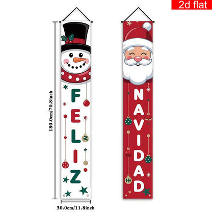 📢📢 50% OFF🏡Christmas Porch Banner – Festive Front Door & Outdoor Holiday Decor