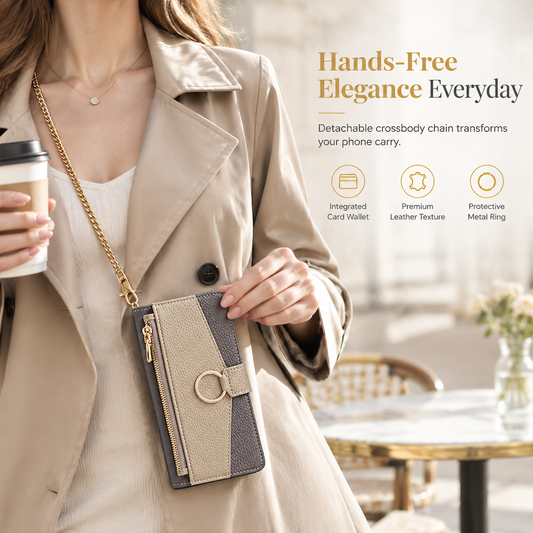 🔥50% OFF!!📢📱 PU Leather Flip Wallet Phone Case – Card Slots, Kickstand & Lanyard Strap, Keep Essentials Together & Your Phone Protected ✨