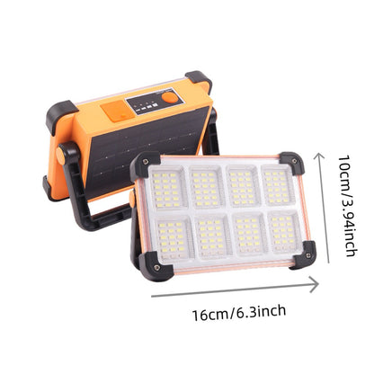 📢📢 50% OFF! Solar LED Camping Floodlight – 4 Brightness Levels & Backup Phone Charging ☀️🏕️
