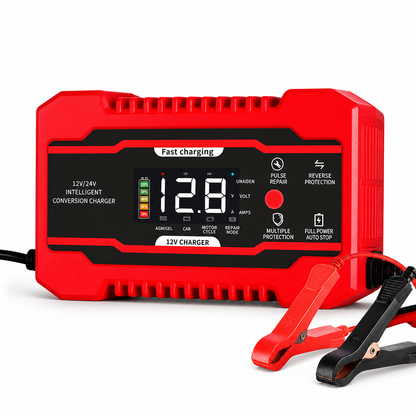 📢📢 50% OFF! 12V 6A Smart Battery Charger – Pulse Repair Mode for Car & Motorcycle Lead-Acid Batteries 🔋🚗