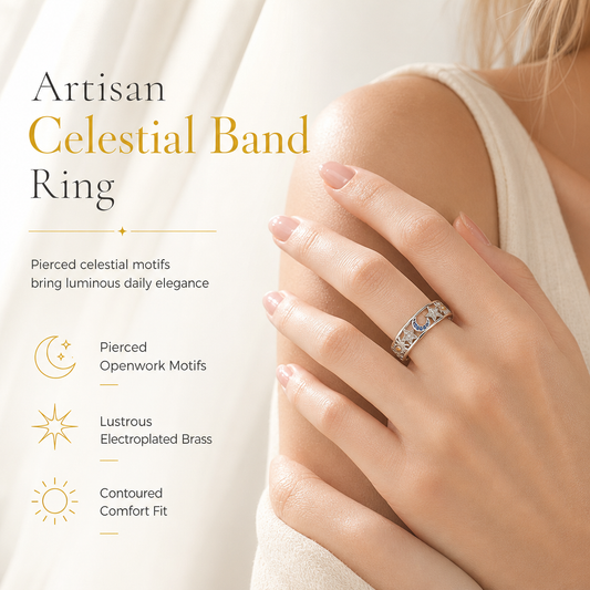 📢📢 50% OFF💎Women's Celestial Sun Moon and Star Hollow Out Ring