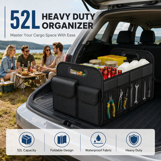 📢📢 50% OFF🧳Large-Capacity Waterproof  Foldable Car Trunk Organizer