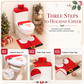 🎄50% OFF🚽Christmas Toilet Seat Cover and Rug 3-Piece Set Holiday Bathroom with Santa Claus Snowman and Reindeer