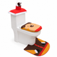 🎄50% OFF🚽Christmas Toilet Seat Cover and Rug 3-Piece Set Holiday Bathroom with Santa Claus Snowman and Reindeer