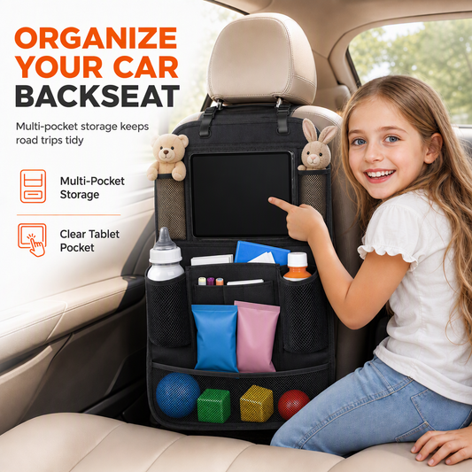 📢📢 50% OFF🚗Oxford Cloth Car Seat Back Organizer Storage Bag with Tablet Holder Pocket