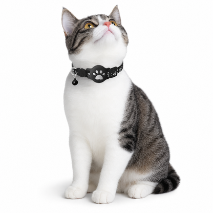 📢📢 50% OFF! Reflective Cat Collar – Built-In Tracker Holder & Breakaway Buckle 🐱
