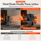 Heat Powered Fireplace Fan with 6 Trapezoidal Base and Thermometer