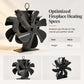 Heat Powered Fireplace Fan with 6 Trapezoidal Base and Thermometer